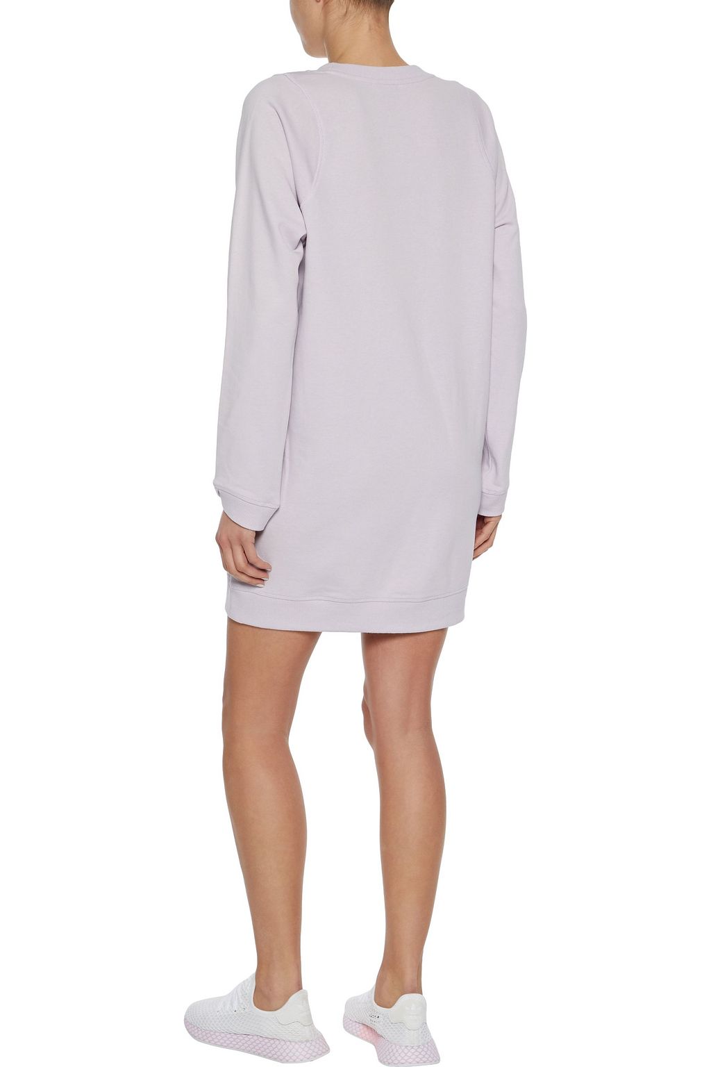 DKNY Appliquéd French cotton-blend terry mini dress