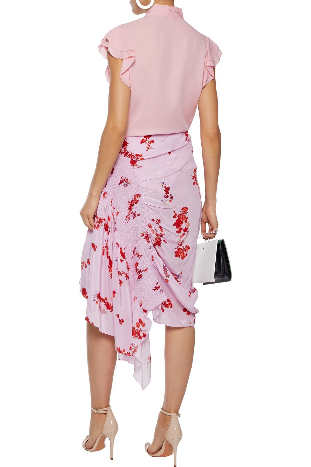 ELIE TAHARI Bree tie-neck silk crepe de chine top