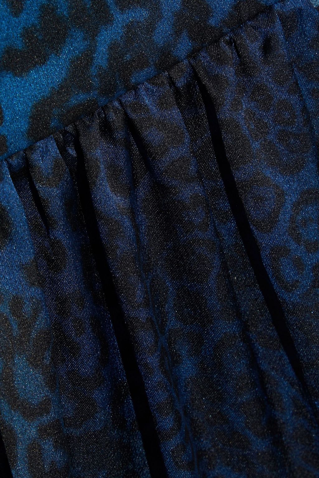 ELIE TAHARI Alara patchwork-effect leopard-print silk-satin dress