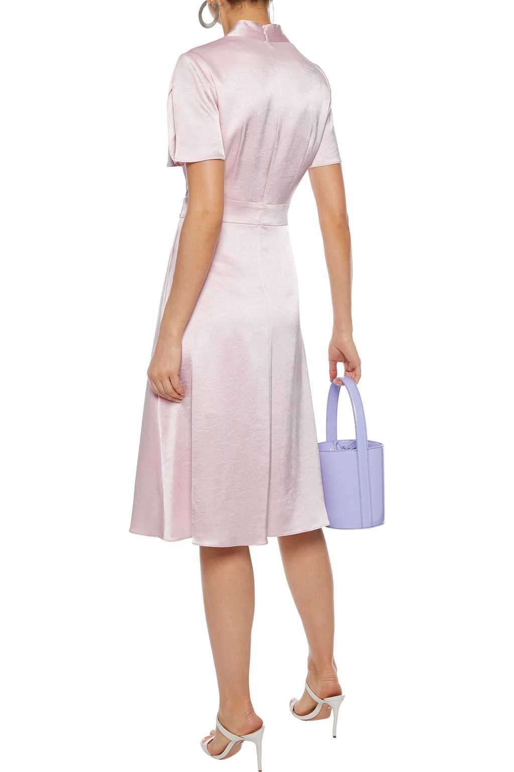 ELIE TAHARI Shiran draped crinkled-satin dress