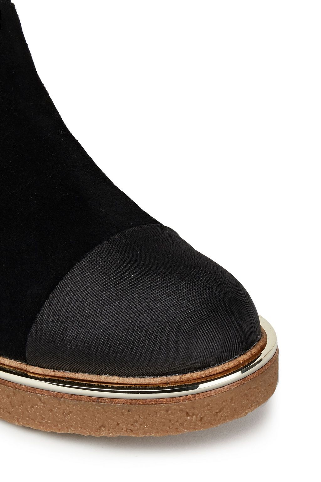 DKNY Fay faux shearling-lined suede ankle boots