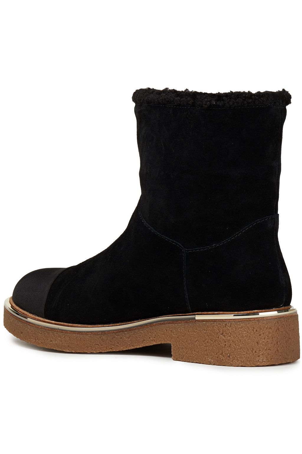 DKNY Fay faux shearling-lined suede ankle boots