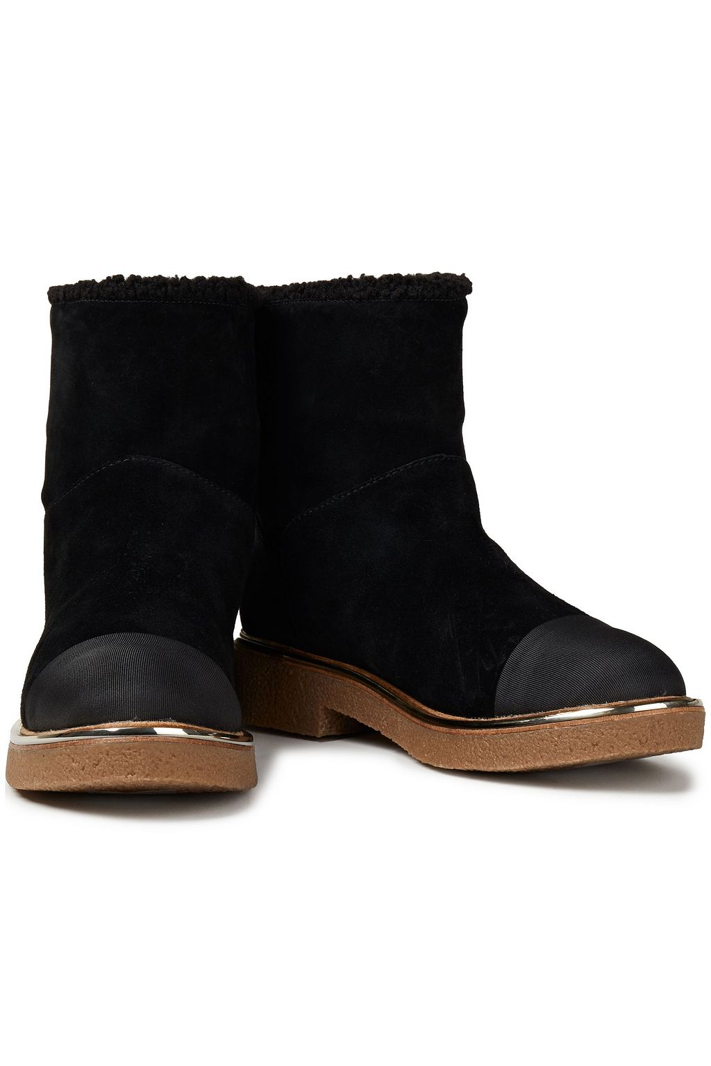 DKNY Fay faux shearling-lined suede ankle boots