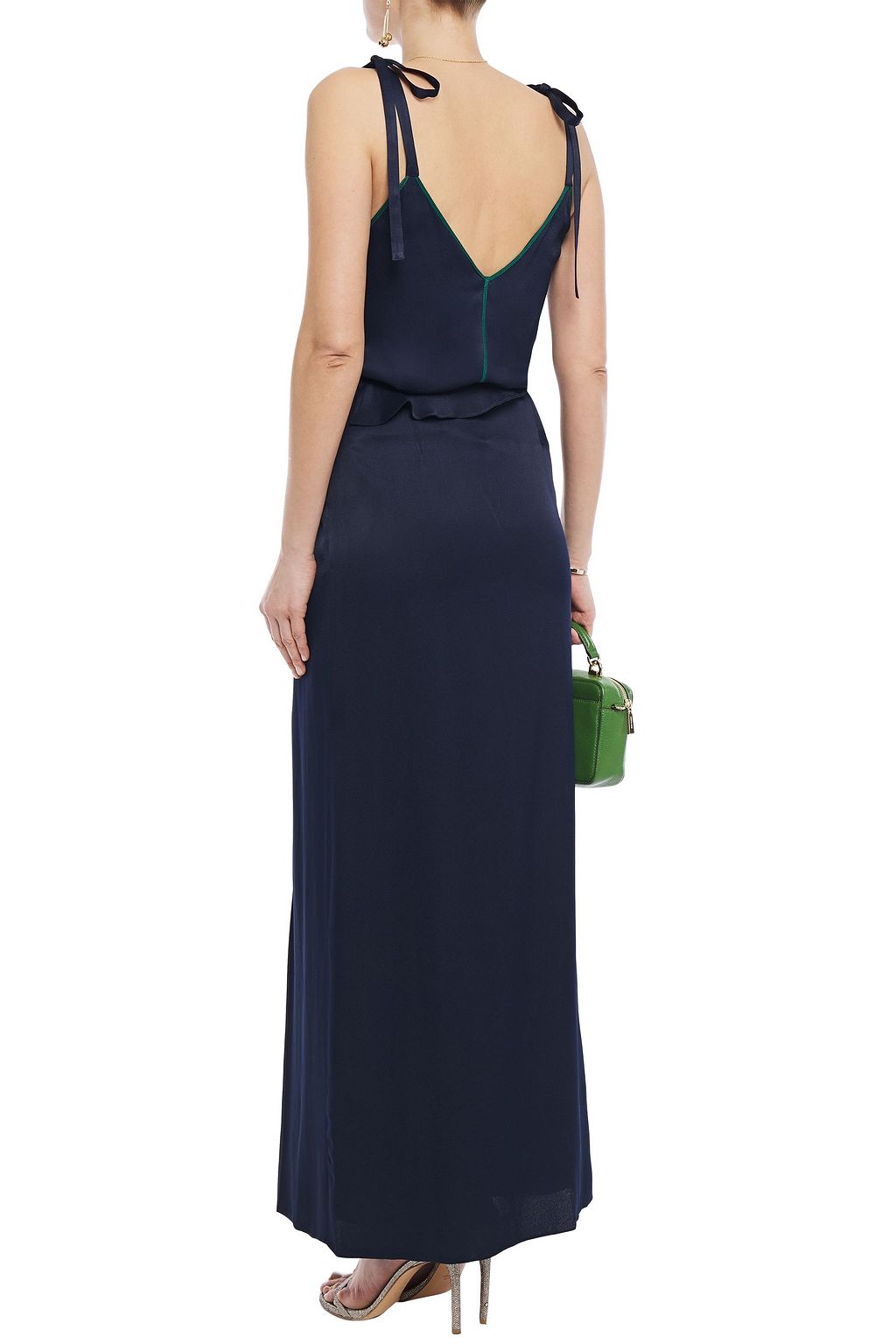 LES HÉROÏNES BY VANESSA COCCHIARO Draped cady maxi skirt