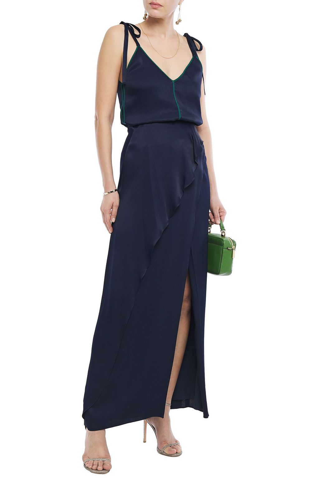 LES HÉROÏNES BY VANESSA COCCHIARO Draped cady maxi skirt