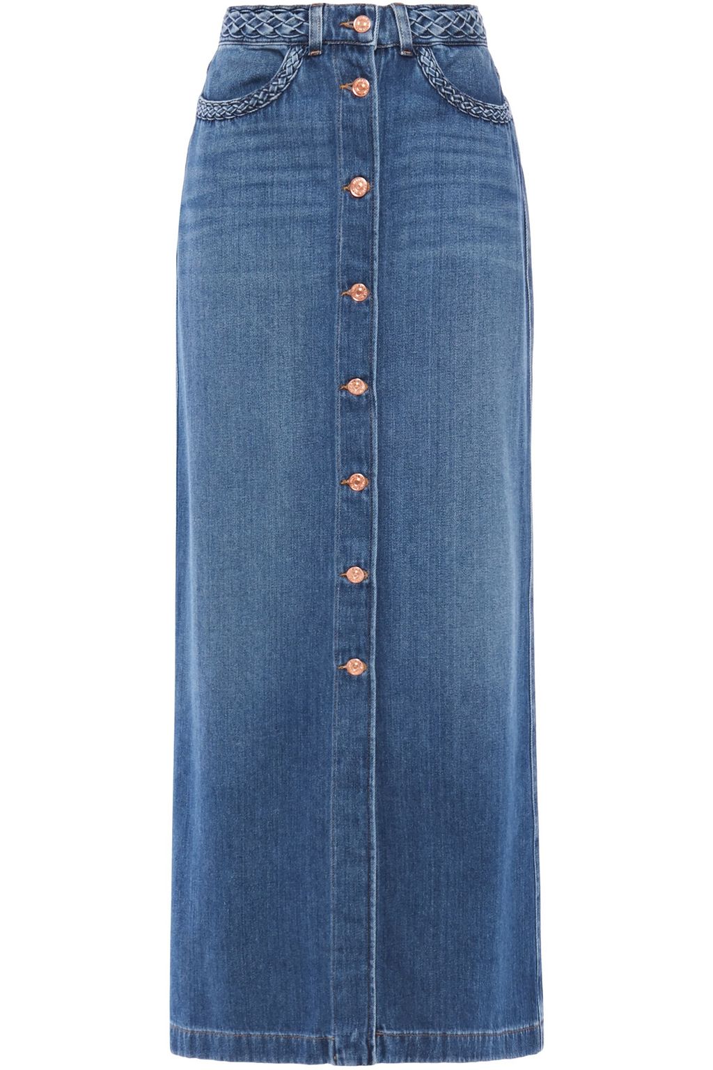 cheap denim maxi skirts