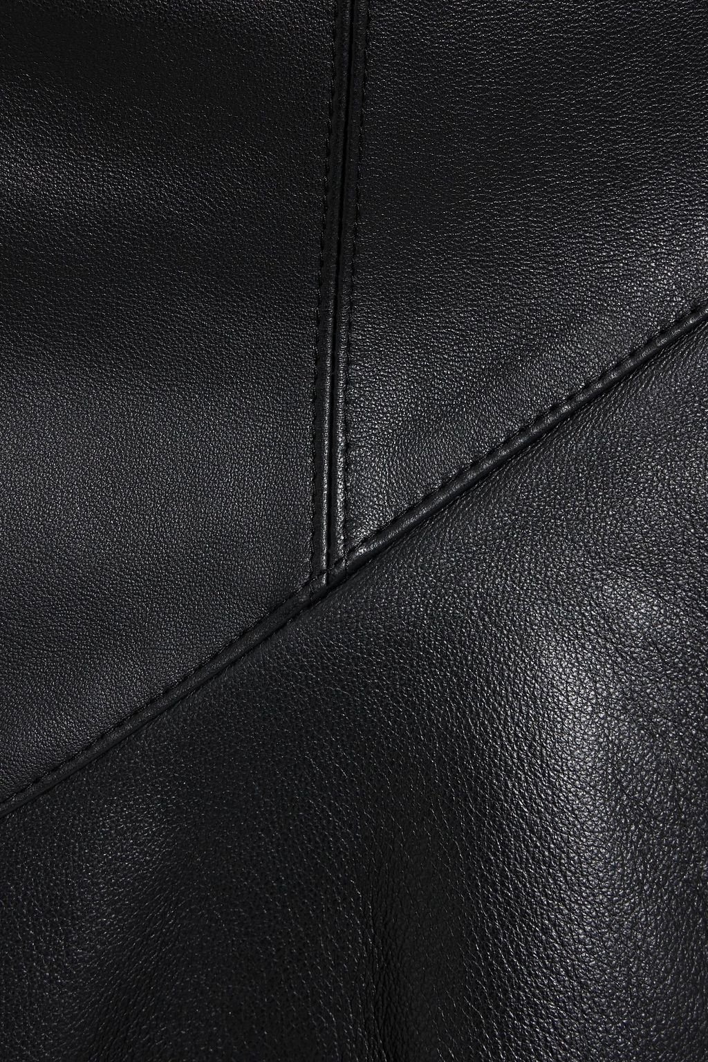 ALEXANDER WANG Asymmetric ruffled leather mini skirt