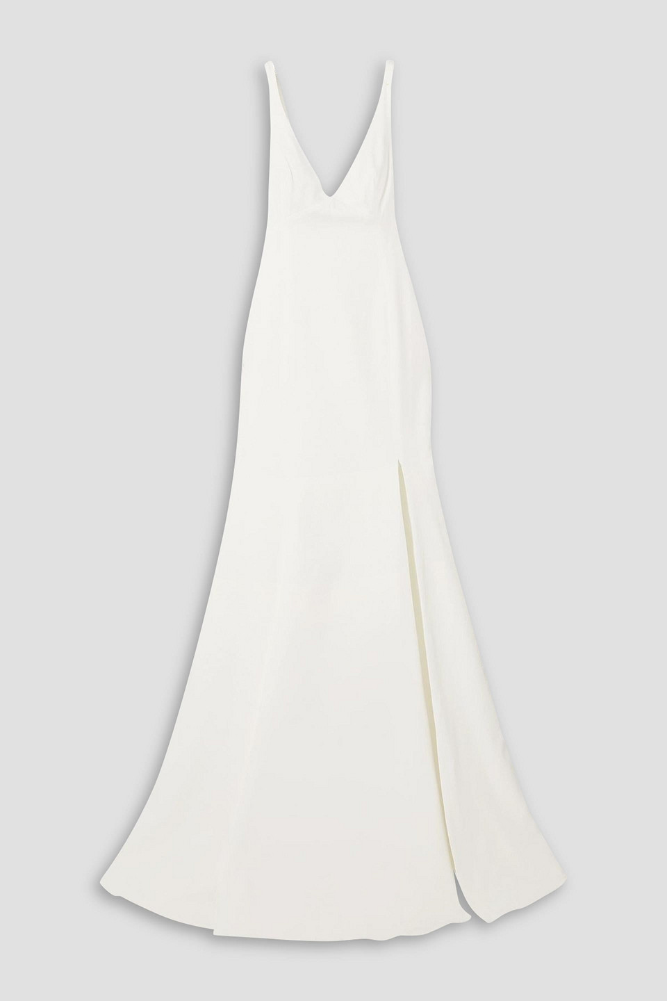 Rime Arodaky Enola Tie-detailed Open-back Embroidered Tulle And Crepe Gown In White