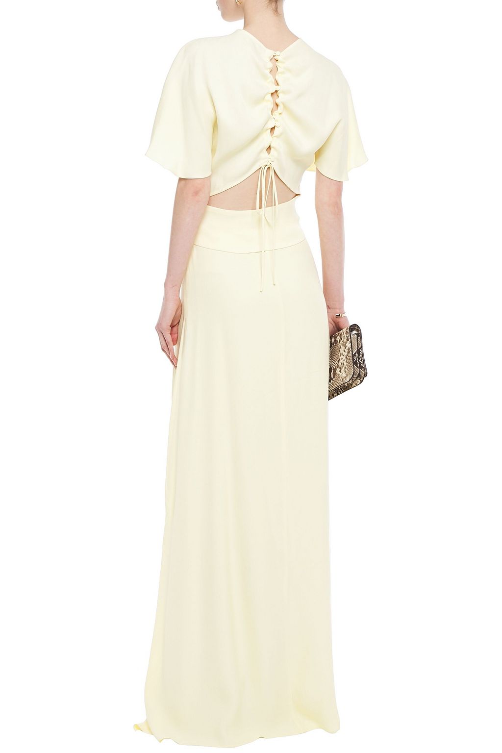 LES HÉROÏNES BY VANESSA COCCHIARO Satin-crepe maxi skirt