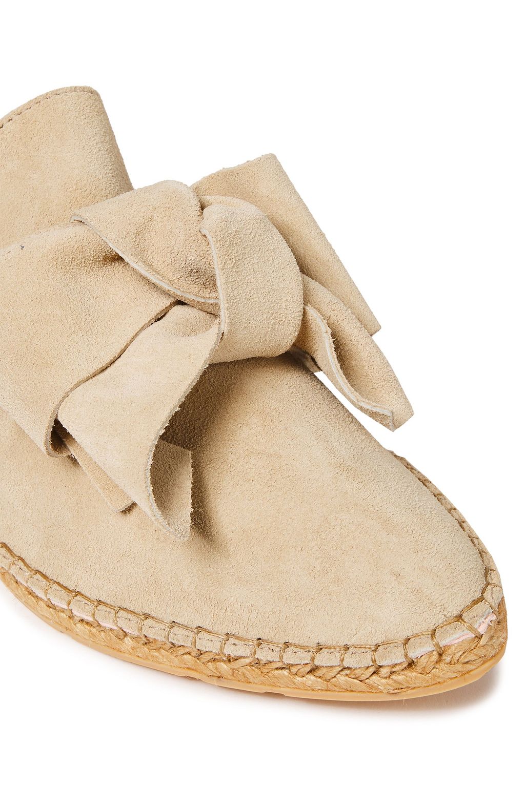 MANEBÍ Hamptons bow-embellished suede espadrille slippers