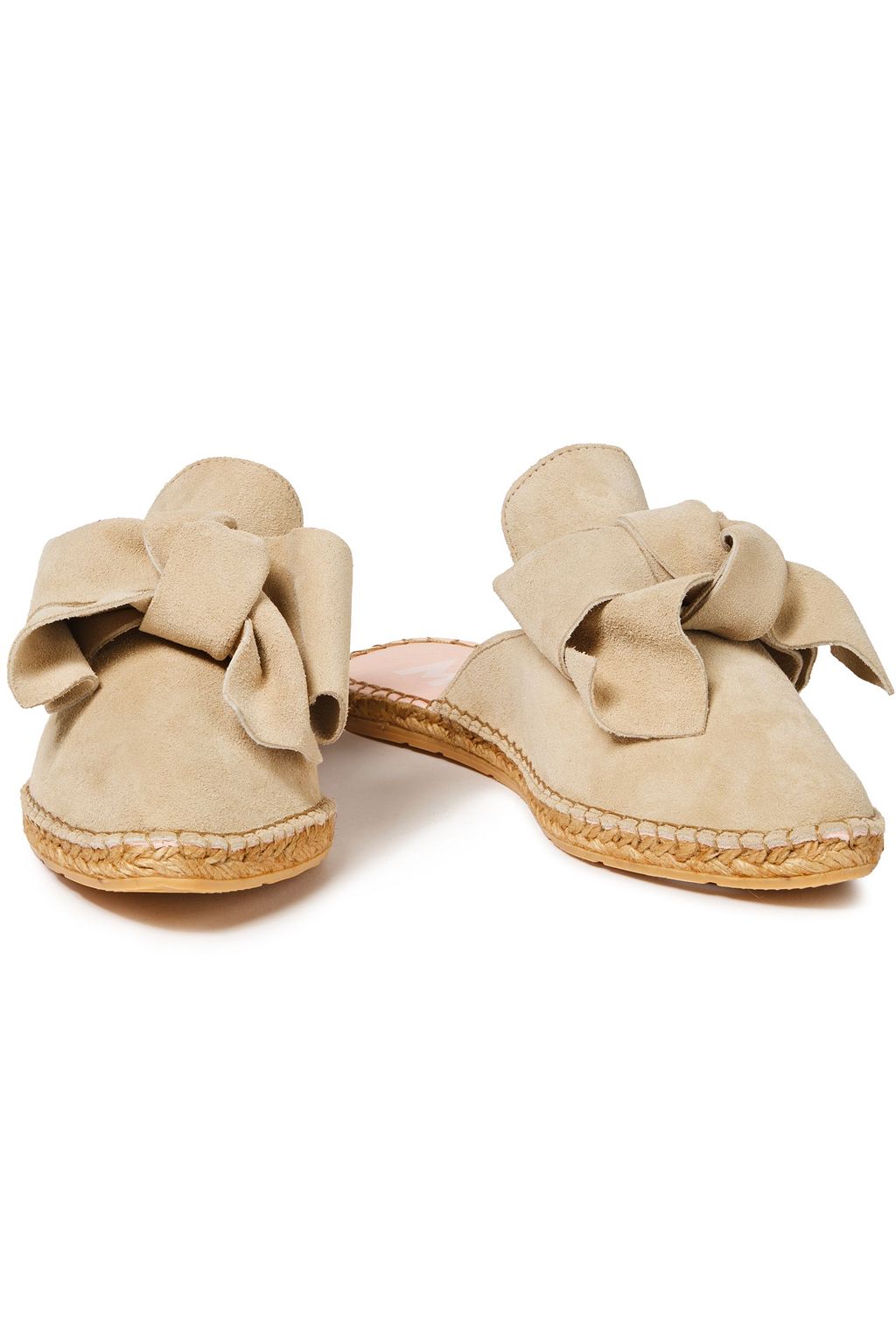 MANEBÍ Hamptons bow-embellished suede espadrille slippers