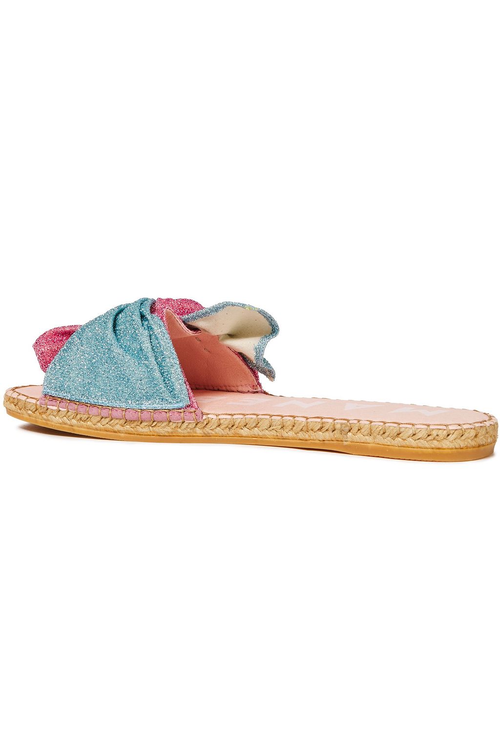MANEBÍ Los Angeles twisted two-tone lurex espadrille slides