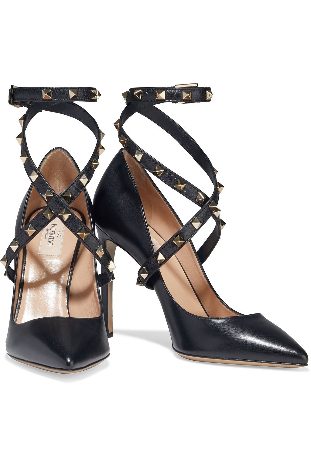 valentino garavani studwrap leather pumps