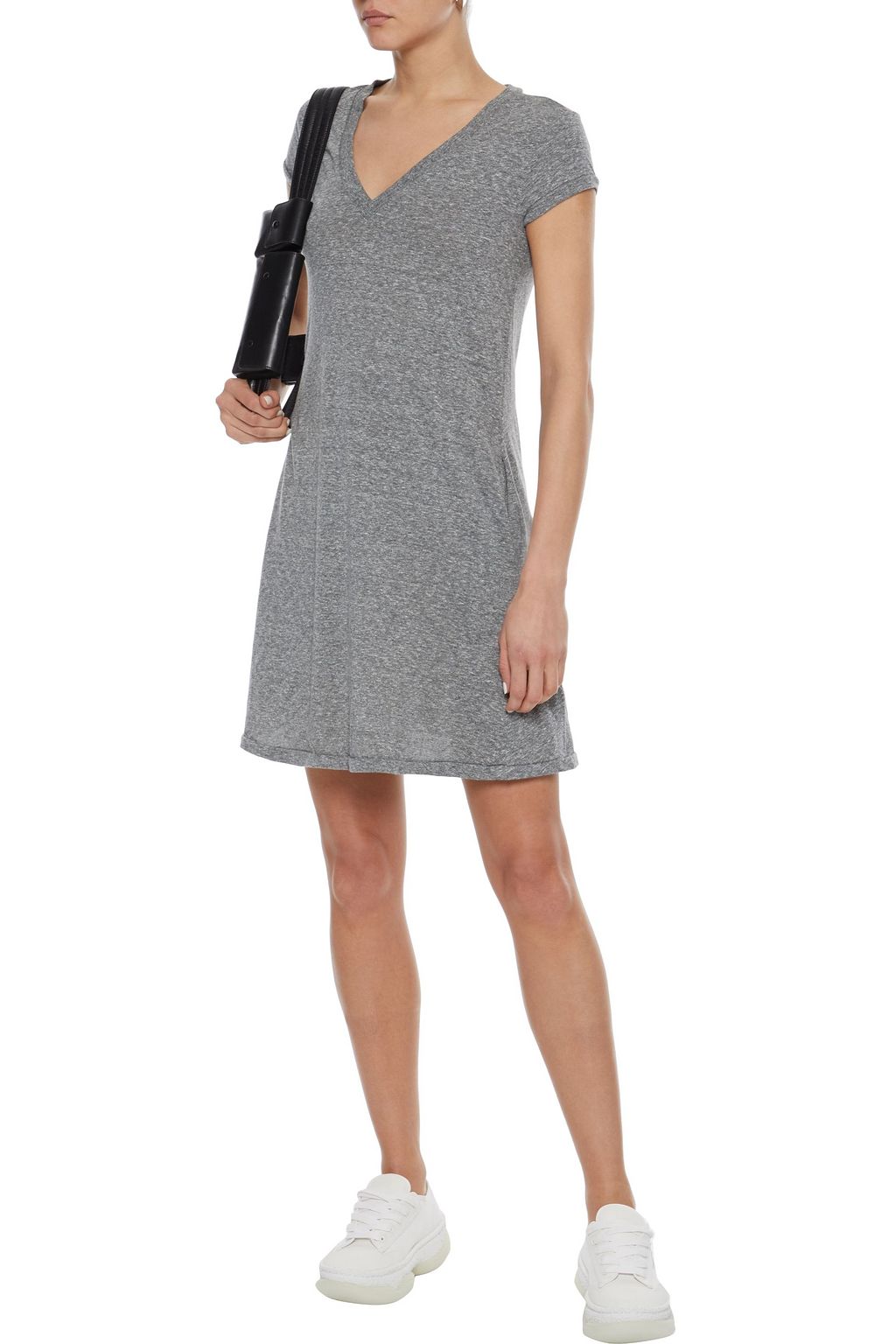 CURRENT/ELLIOTT Mélange jersey mini dress