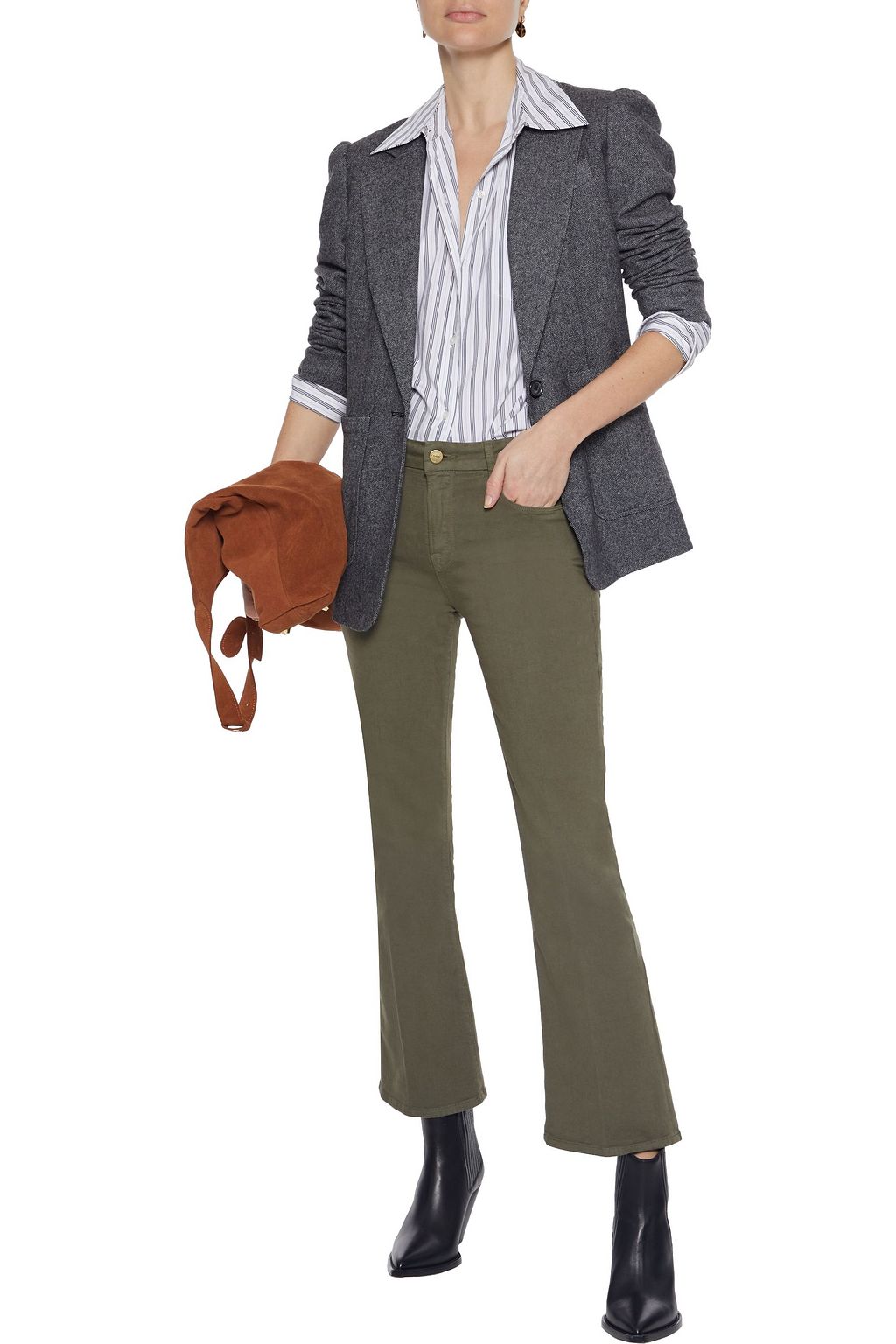 FRAME + Aerin Le Crop Mini Boot mid-rise bootcut jeans