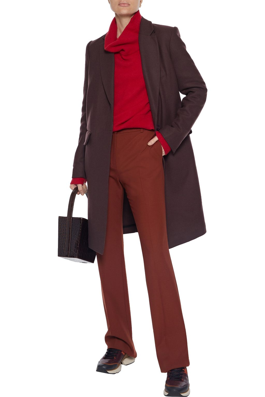 EQUIPMENT Wool-blend twill coat