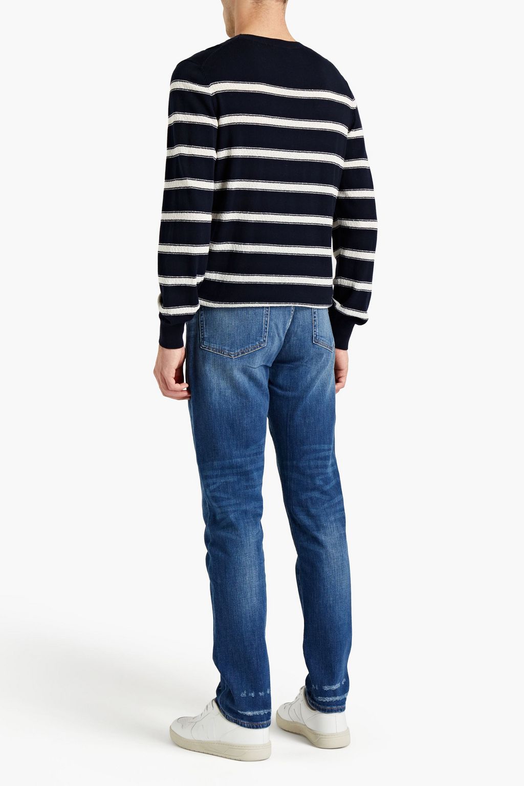FRAME L'Homme Athletic slim-fit faded denim jeans