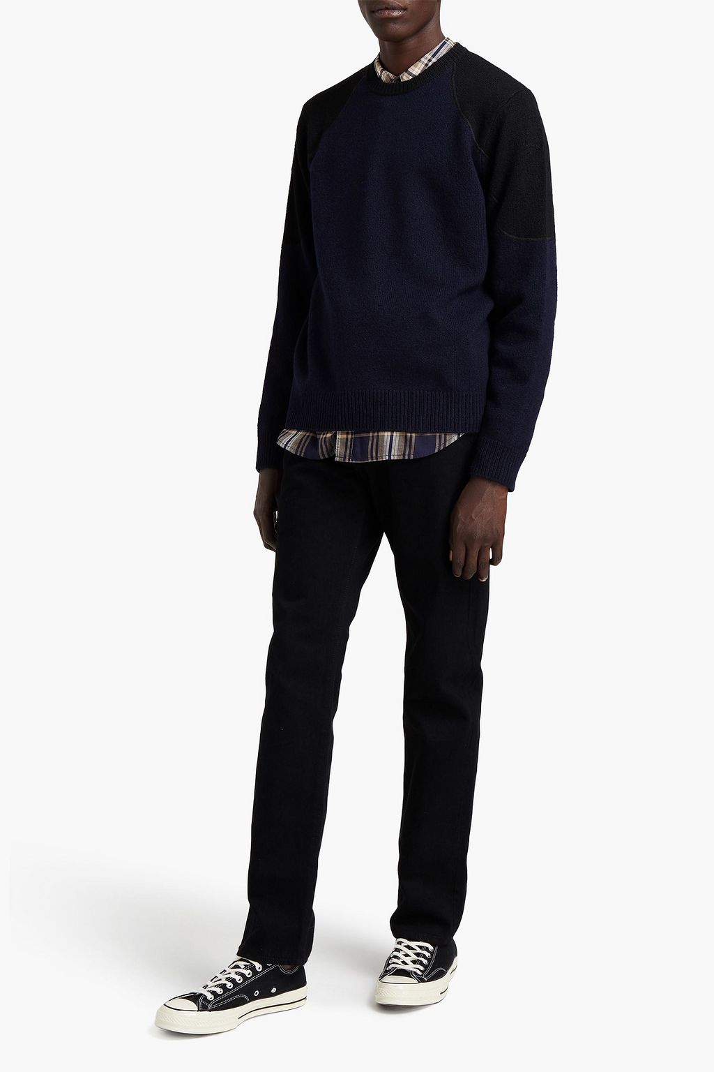FRAME Two-tone knitted sweater