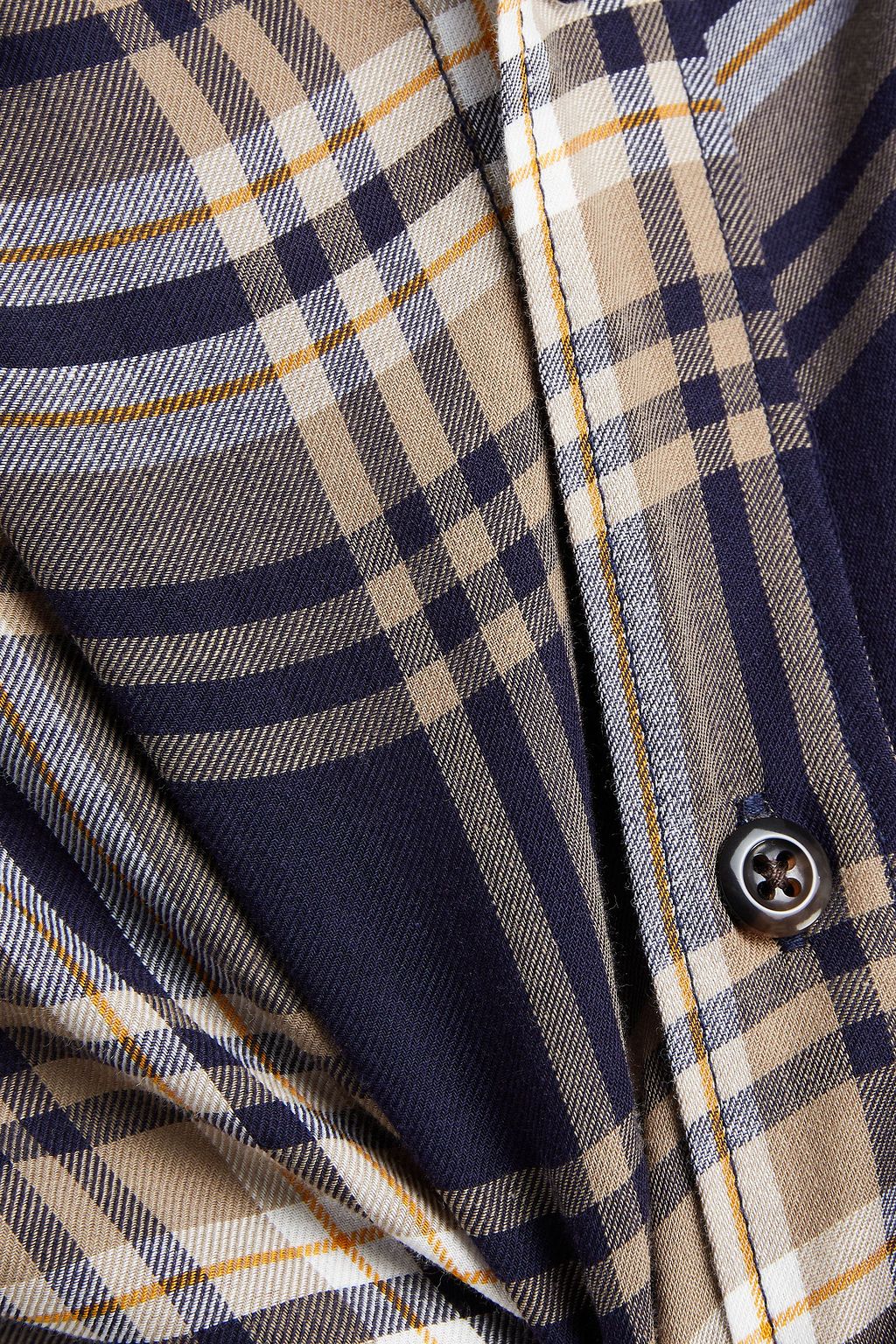 FRAME Checked cotton and Lyocell twill shirt