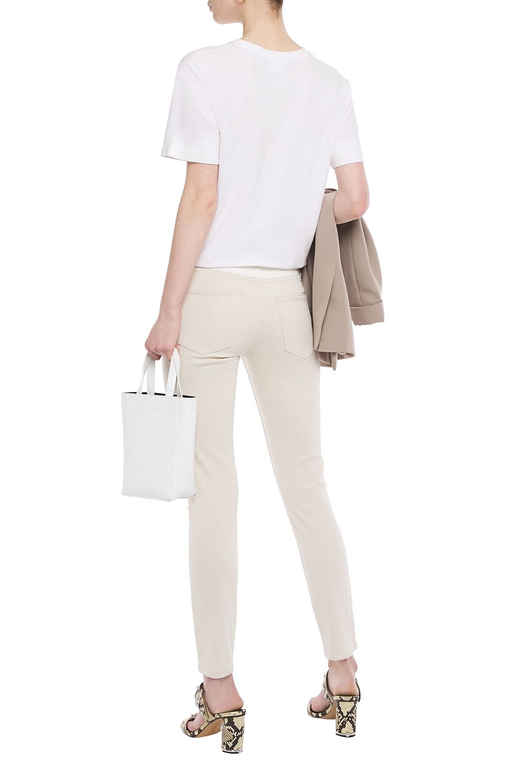 CURRENT/ELLIOTT The Stiletto two-tone high-rise skinny jeans