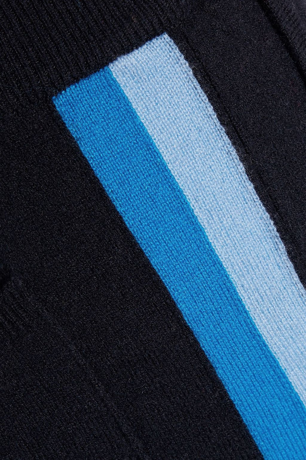 CHINTI & PARKER Striped wool and cashmere-blend track pants