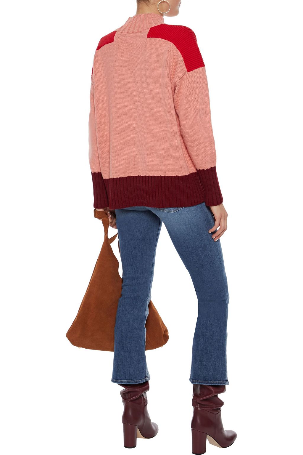 CHINTI & PARKER Comfort color-block cotton sweater