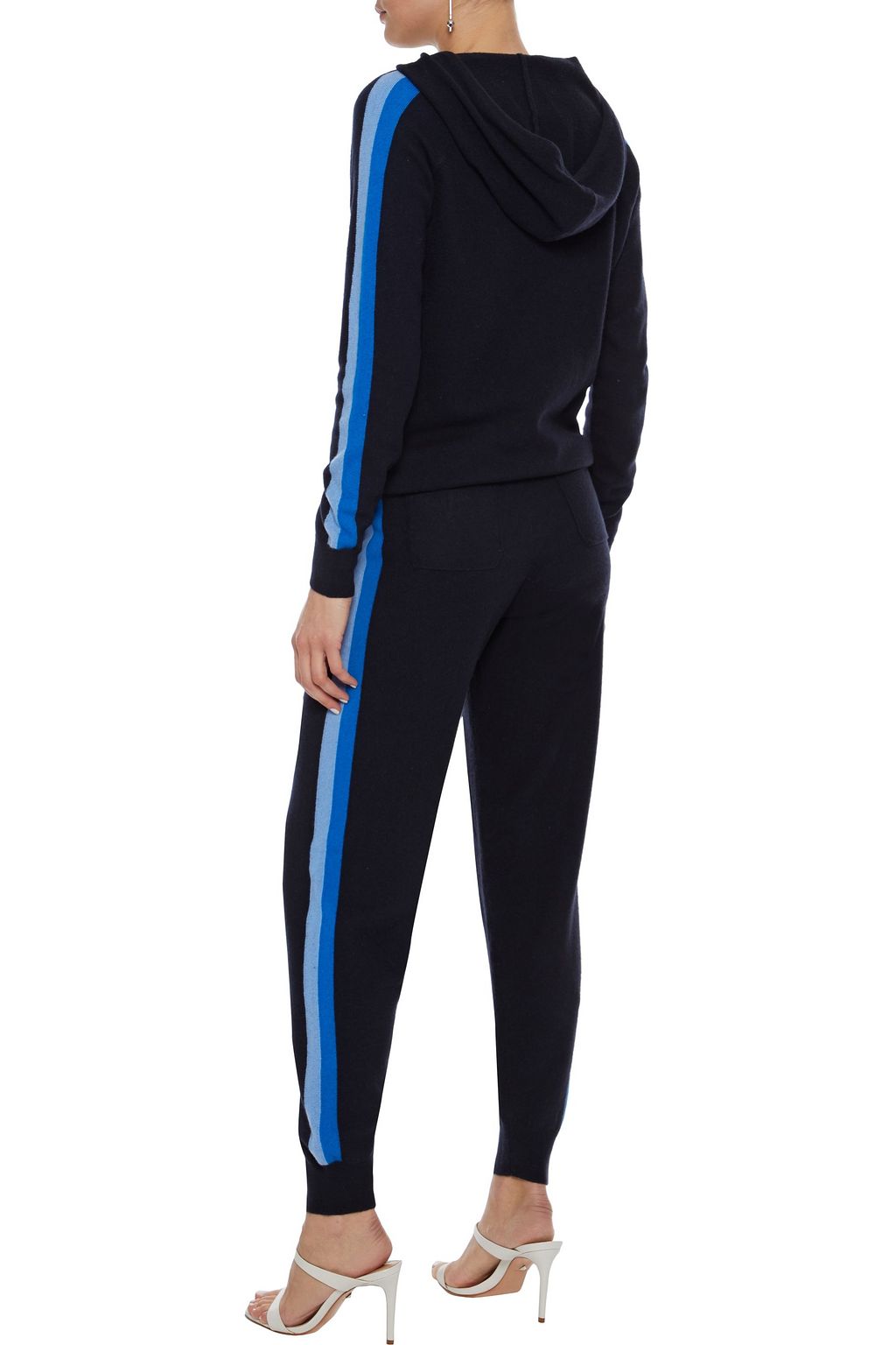 CHINTI & PARKER Striped wool and cashmere-blend hoodie