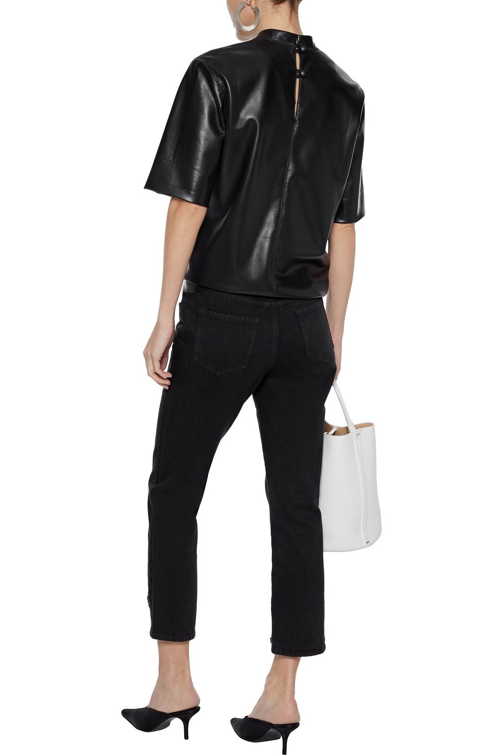 J BRAND Ruby cropped distressed high-rise slim-leg jeans