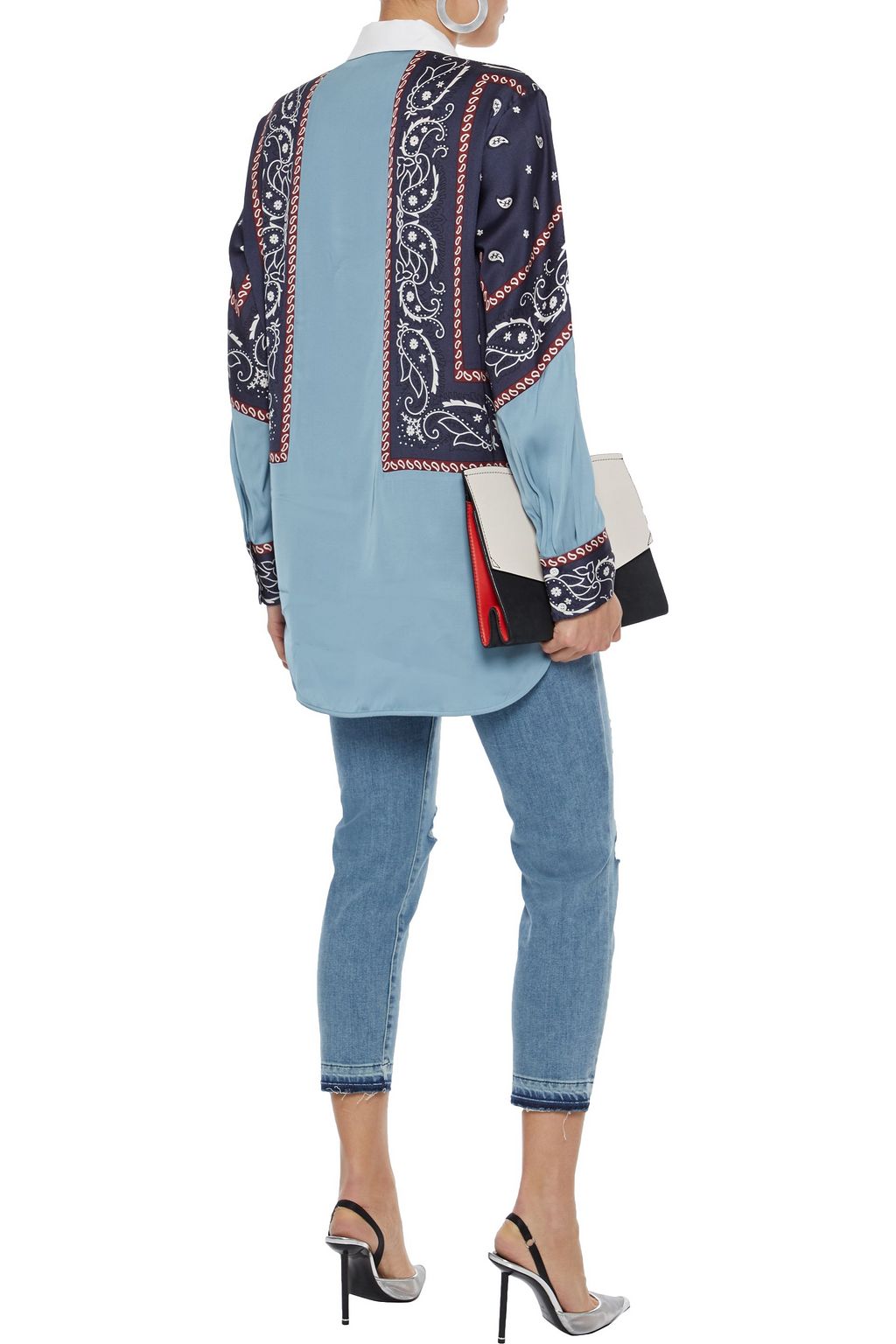 FRAME Le Garcon cropped distressed mid-rise skinny jeans