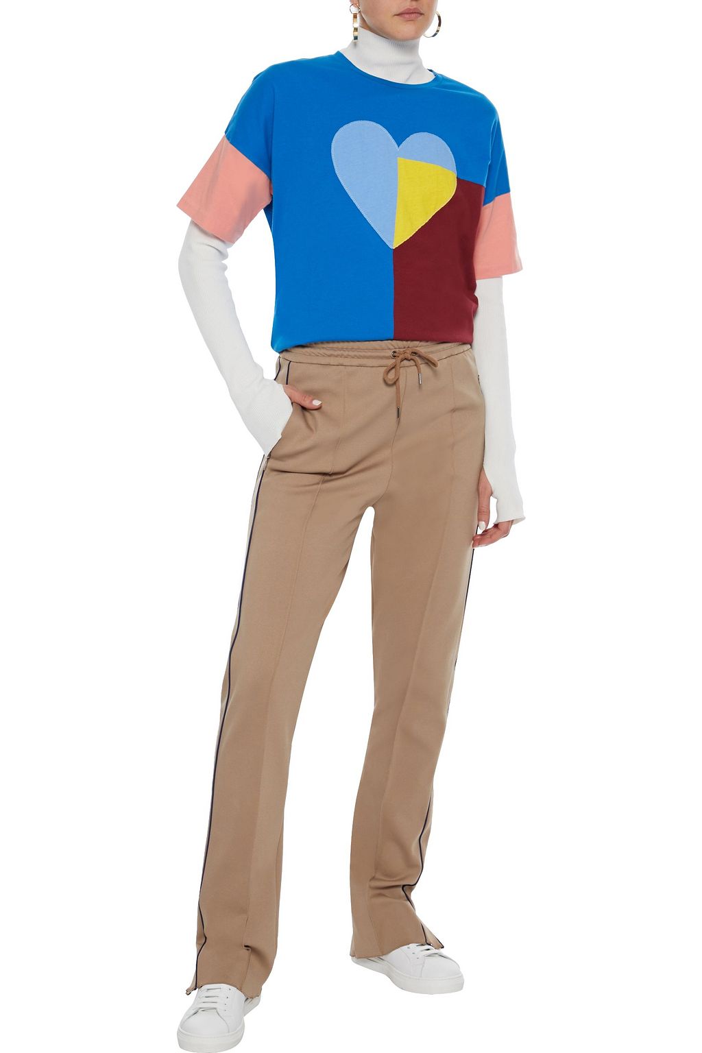 CHINTI & PARKER Color-block cotton-jersey T-shirt