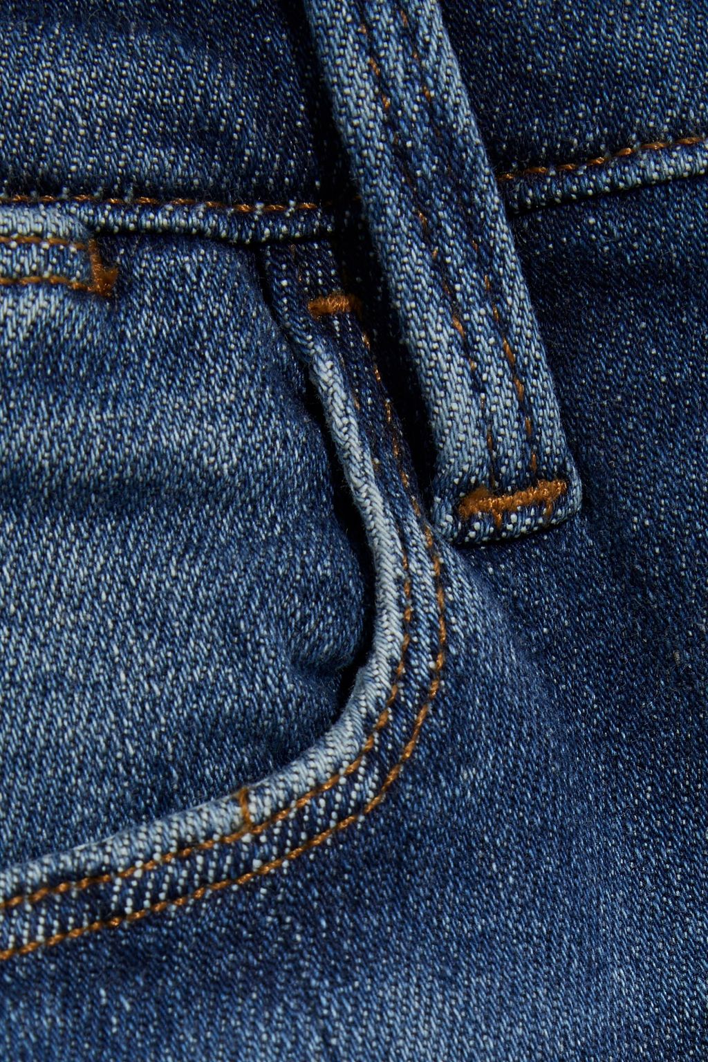 FRAME Le High Skinny cropped paneled high-rise skinny jeans