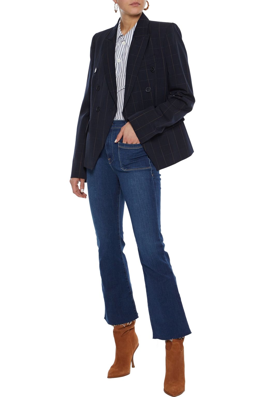 FRAME Le Bardot high-rise kick-flare jeans