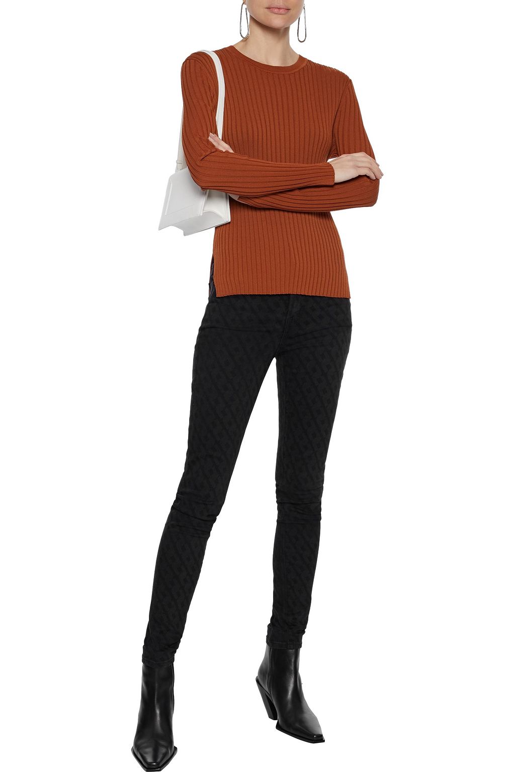 J BRAND Maria printed high-rise skinny jeans
