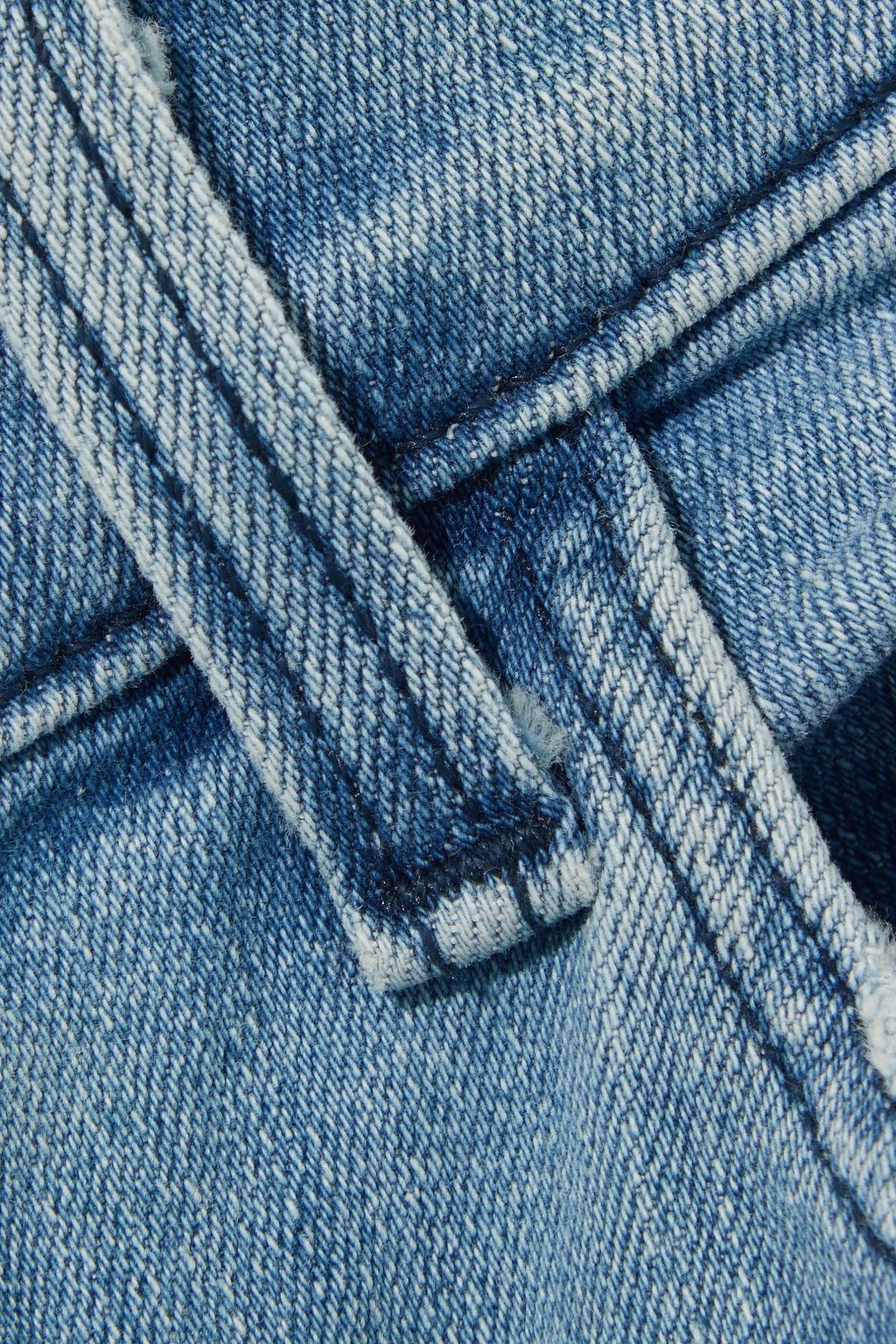 J BRAND Organza-trimmed mid-rise slim-leg jeans
