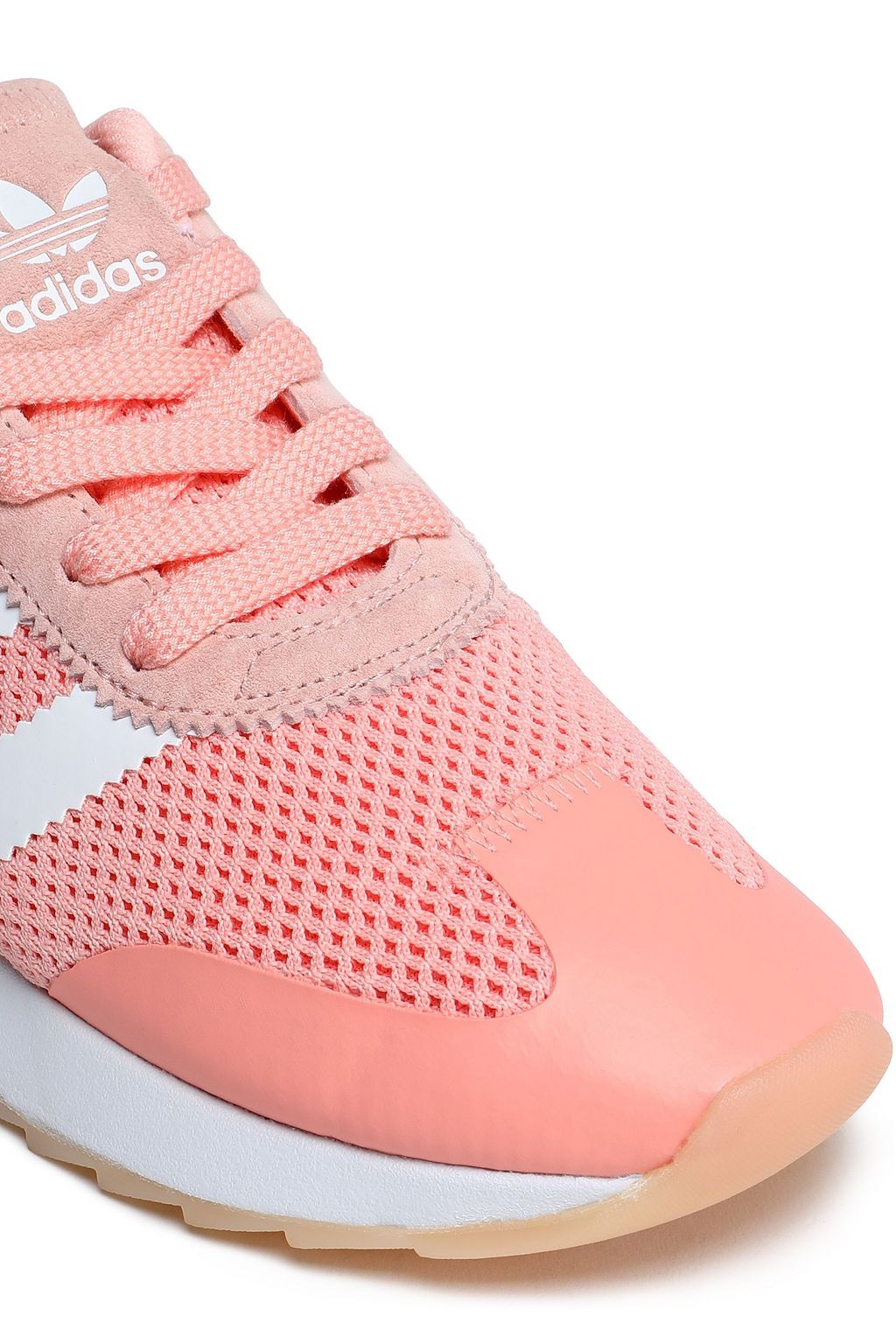 ADIDAS ORIGINALS Suede-trimmed mesh sneakers