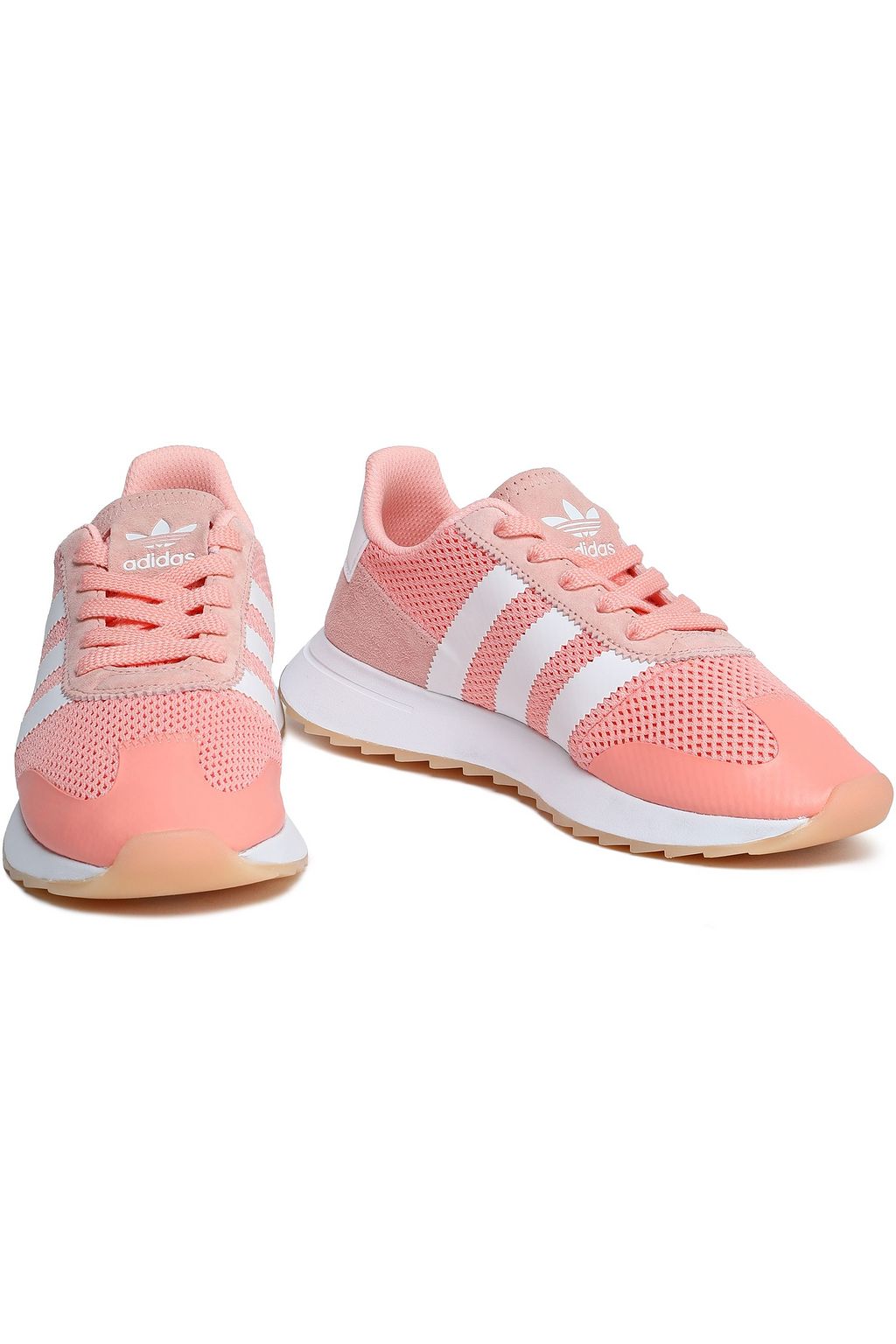 ADIDAS ORIGINALS Suede-trimmed mesh sneakers
