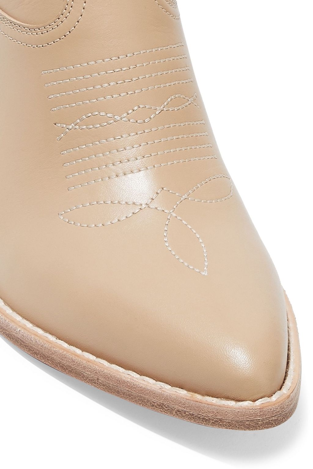 VALENTINO GARAVANI Texan embroidered leather ankle boots