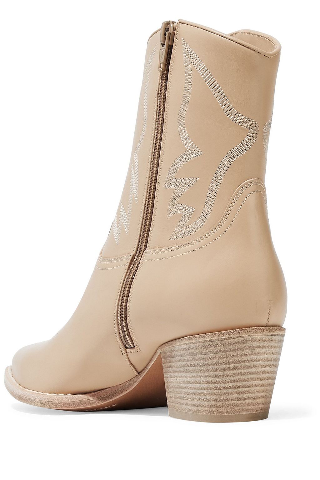 VALENTINO GARAVANI Texan embroidered leather ankle boots