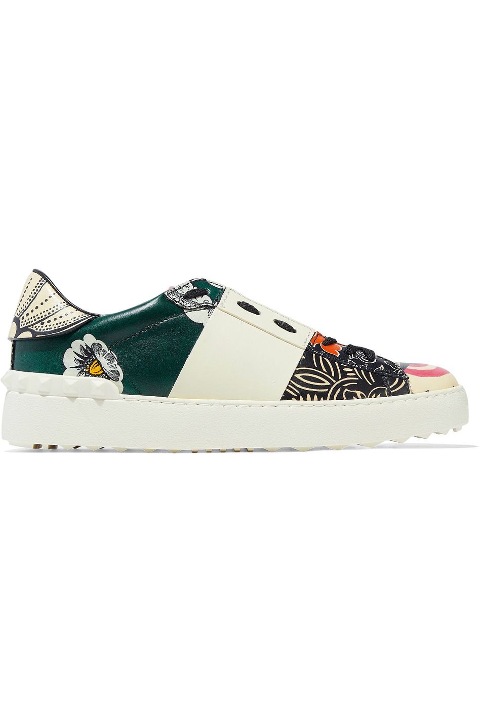 valentino garavani studded printed sneakers