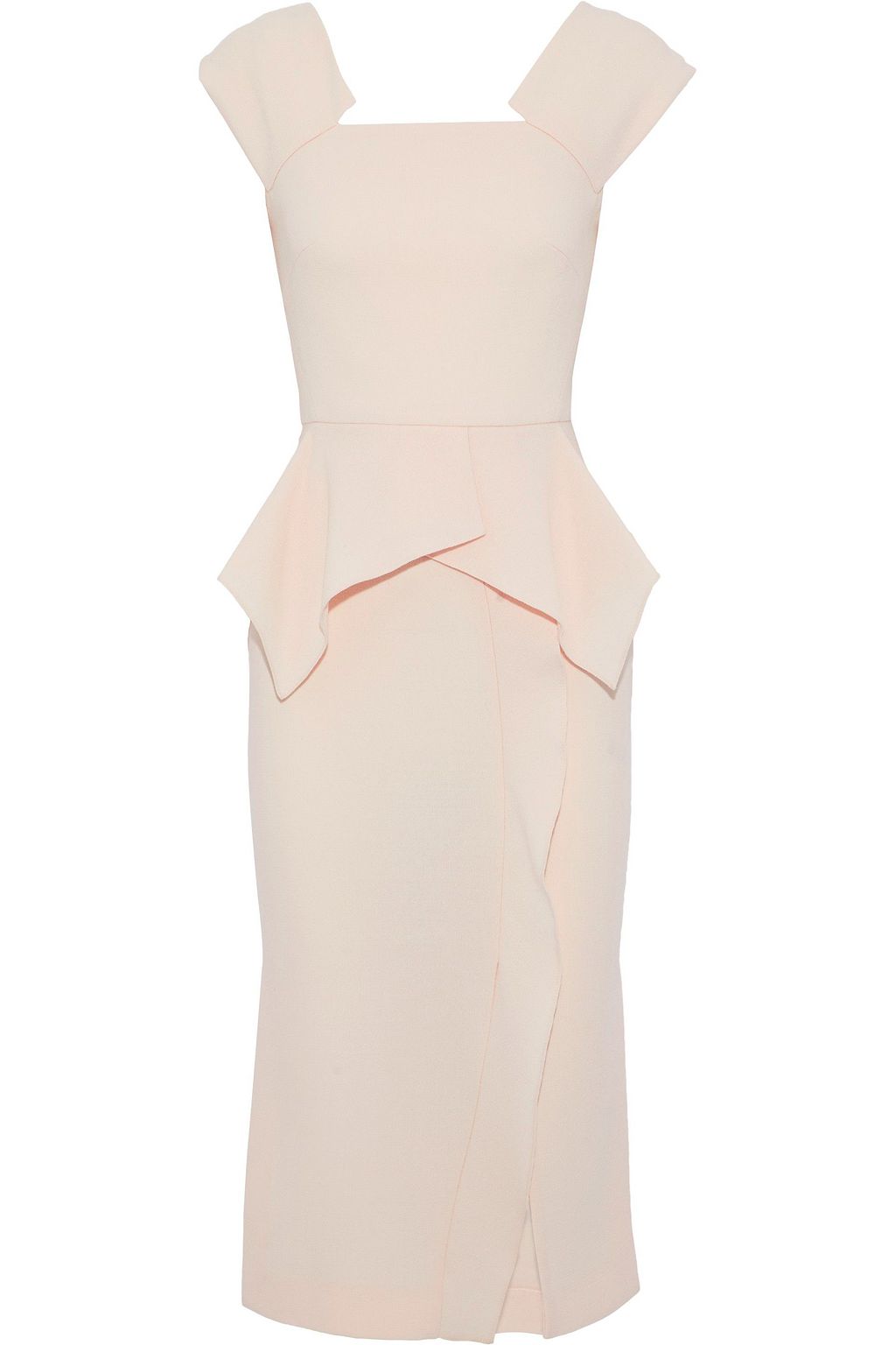 blush peplum dress