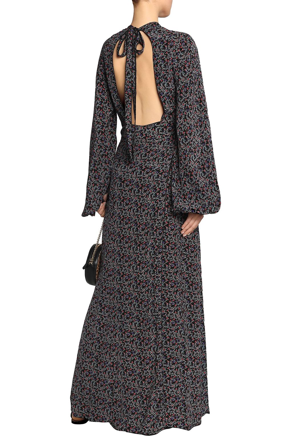 TALITHA Cutout printed silk maxi dress