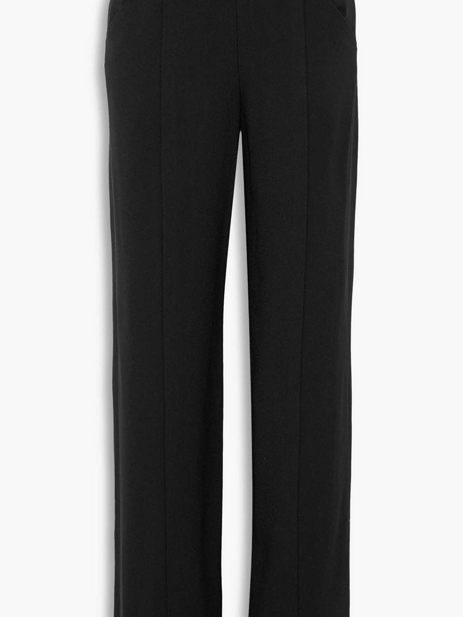stretch-crepe wide-leg pants
