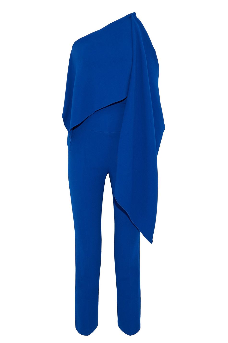 off shoulder blue jumpsuit