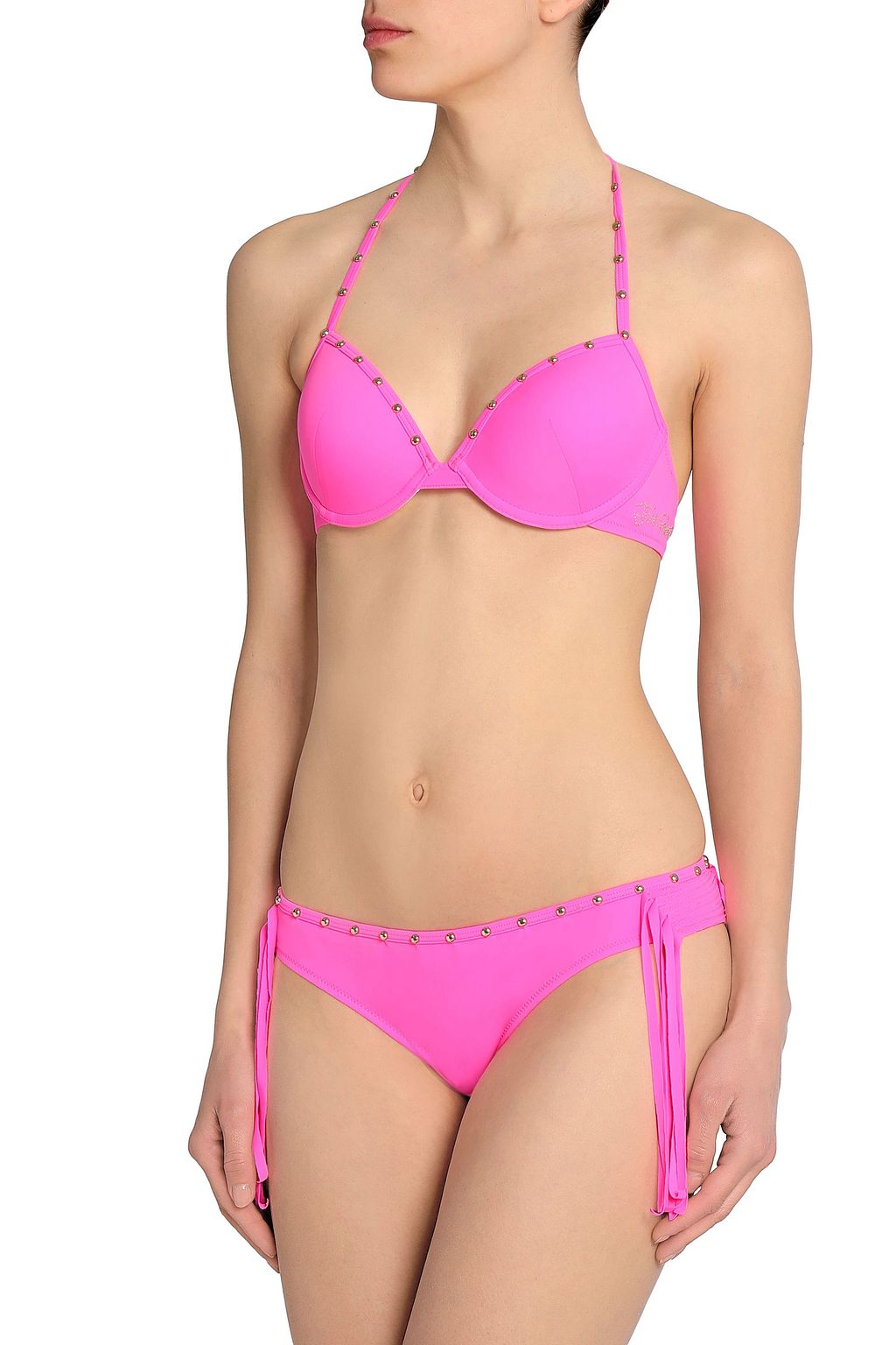 JUST CAVALLI Studded bikini top