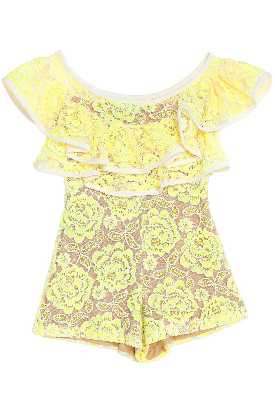 yellow lace playsuit