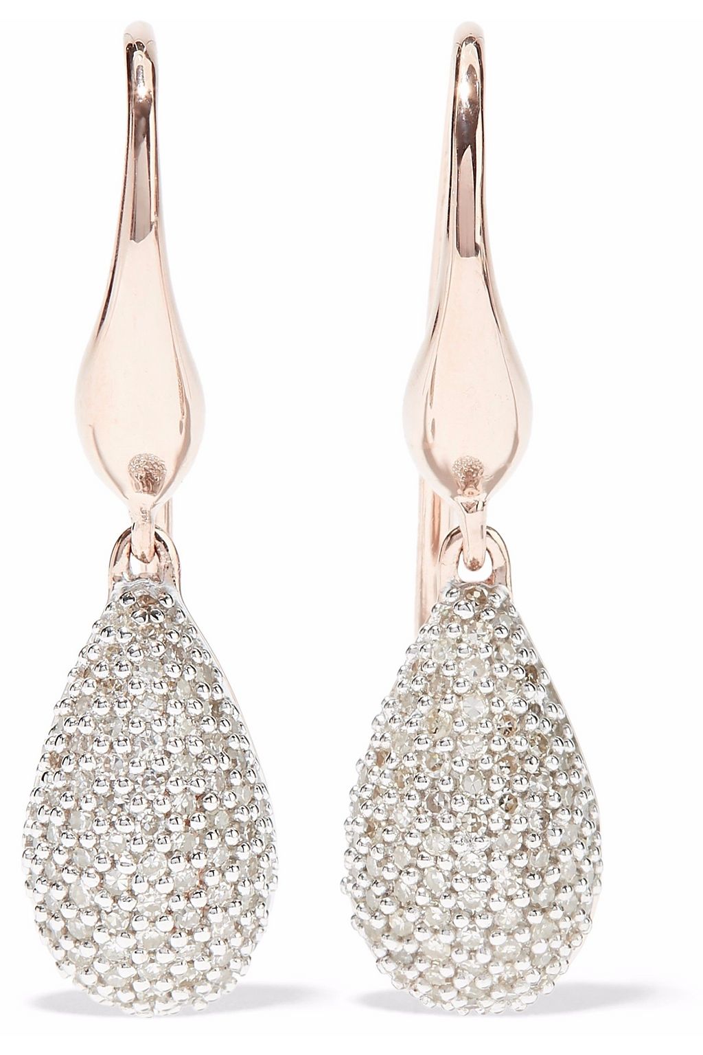 Rose Gold Stellar rose gold-plated diamond earrings | Sale up to 70% off |  THE OUTNET | MONICA VINADER | THE OUTNET