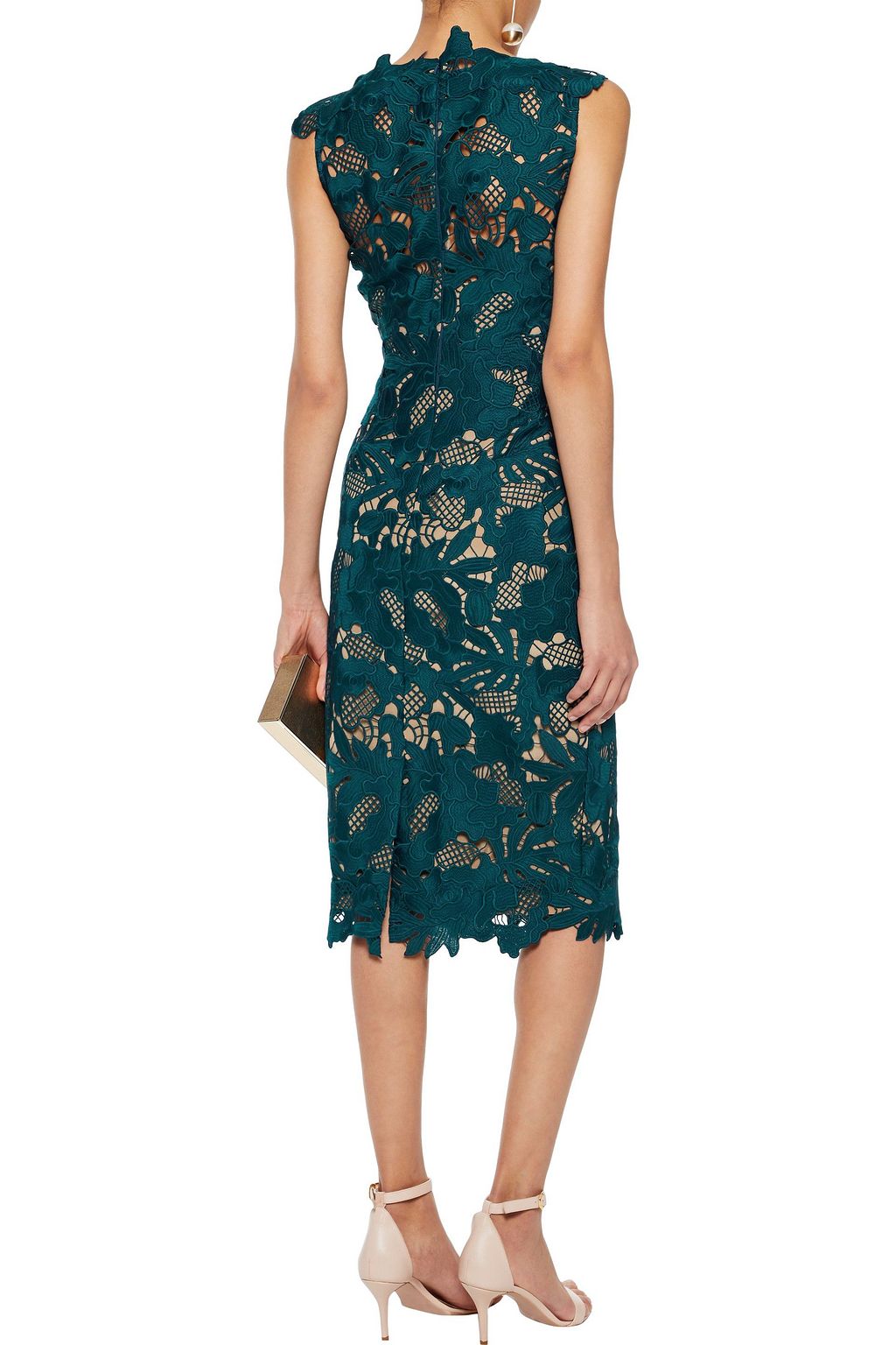 lela rose guipure lace dress