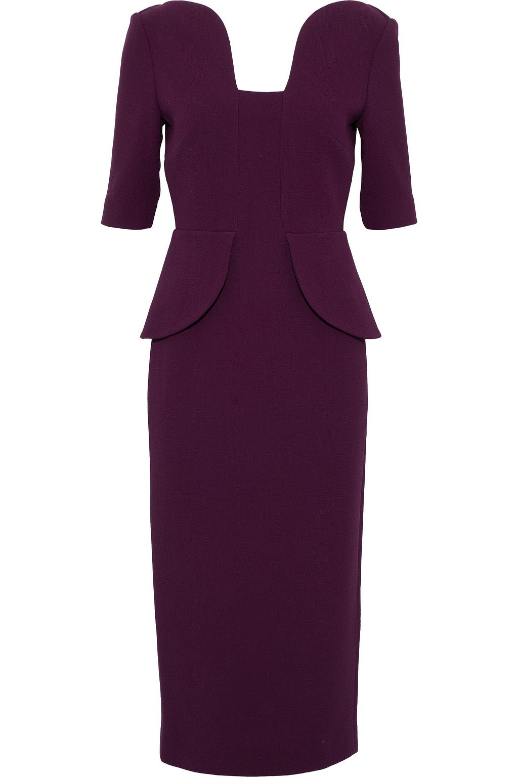 plum peplum dress