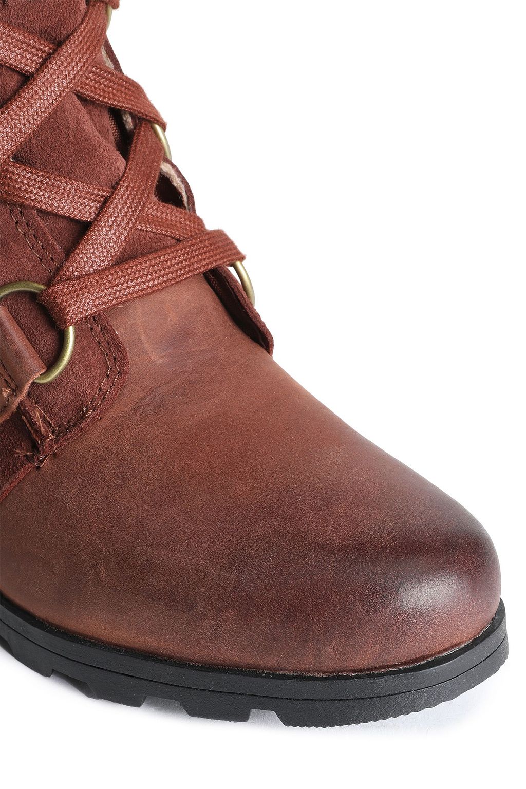 SOREL Leather-paneled suede snow boots
