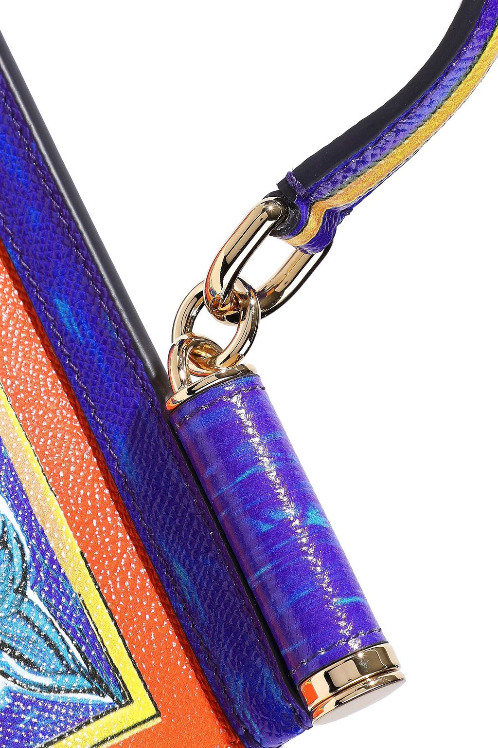 DOLCE&GABBANA Sicily medium printed textured-leather shoulder bag